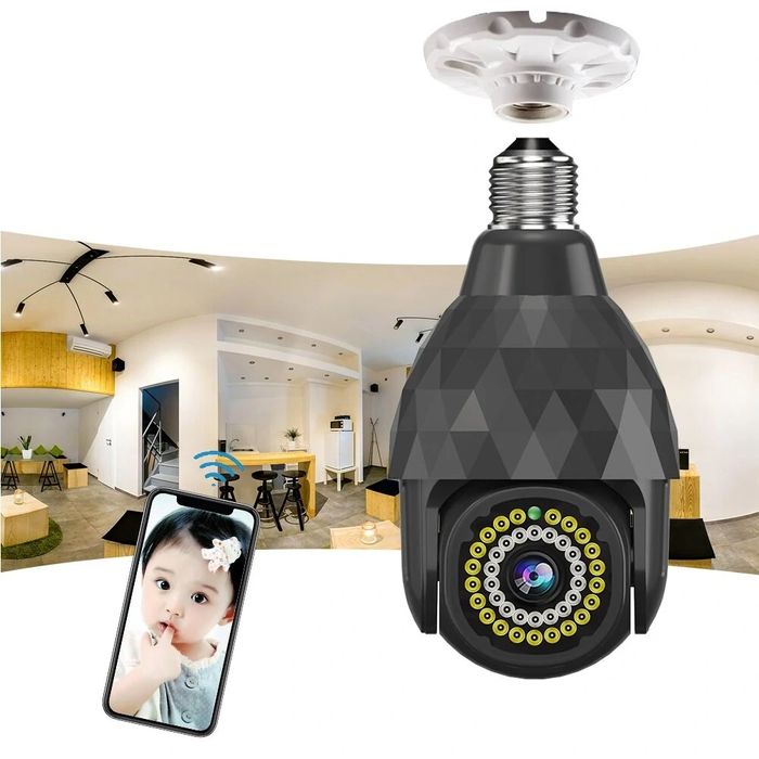 Câmera segurança com 39 luzes, WIFI HD 1080P liga