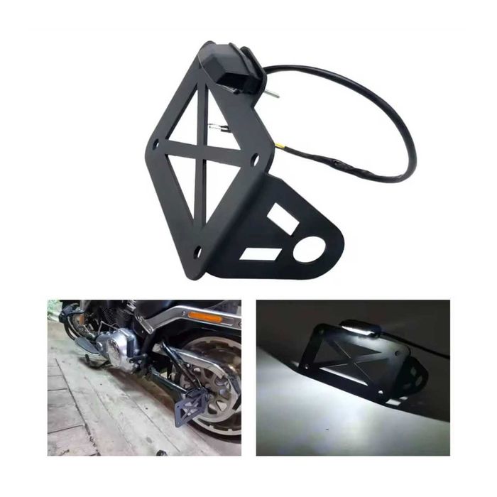 Suporte Lateral de Matrícula Universal com Iluminação LED