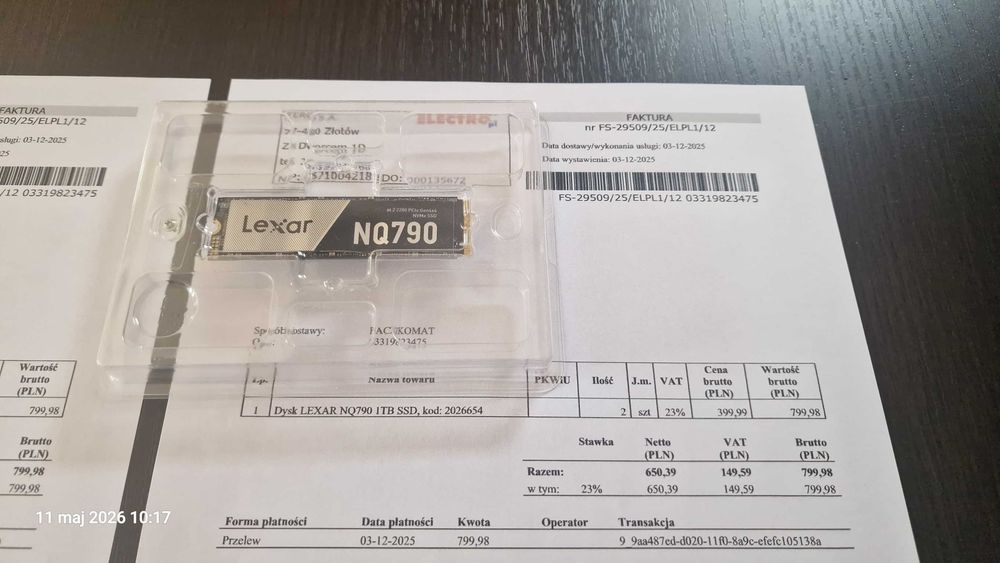 Bardzo szybki Dysk SSD LEXAR NQ790 1TB