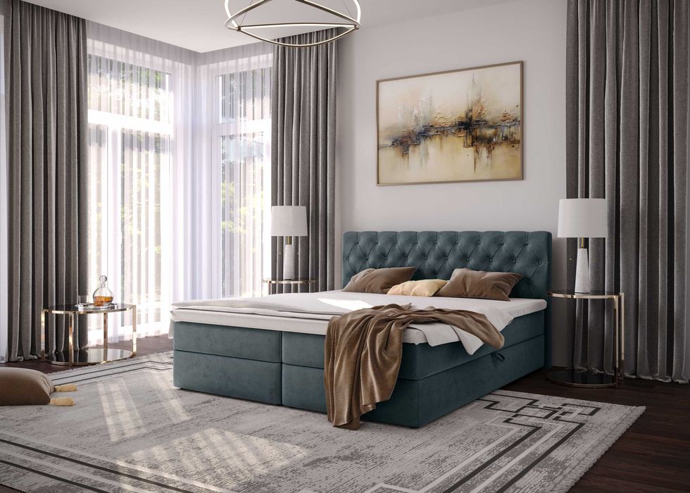 Łóżko kontynentalne Chester 120x200 / 140x200 / 160x200 / 180x200 cm