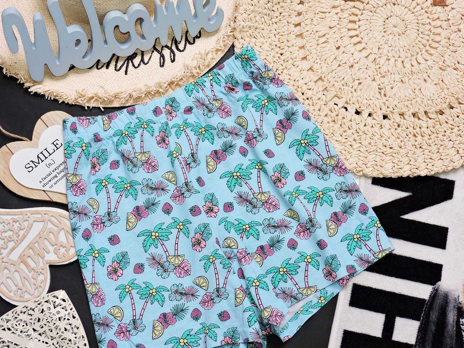 Primark - bawełniane szorty palmy r 152