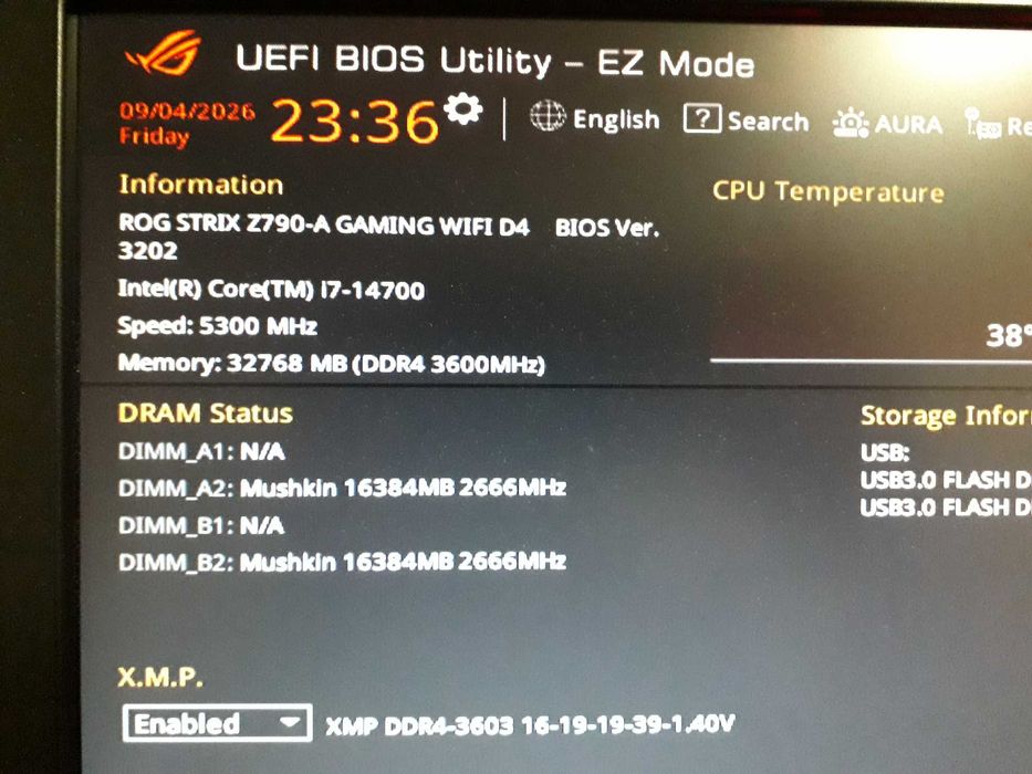 Оперативная память DDR4 Mushkin Redline 3600Mhz 32Gb 2x16Gb
