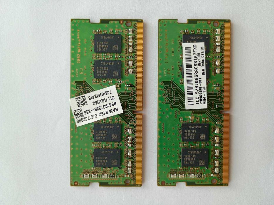 Оперативна пам'ять DDR4 по 8 GB (ноутбук)