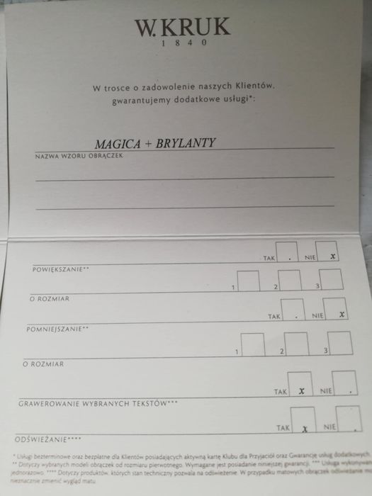 Obrączki białe złoto W.Kruk diament komplet
