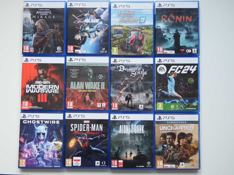 GRY PS5 GOSTYNIN Minecraft ALAN WAKE Alone In The Dark FC24 Dead Space
