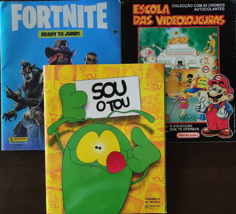 Cadernetas com cromos
33 Yo-kai watch: 10€
66 Aladdin: 10€
62 Astérix