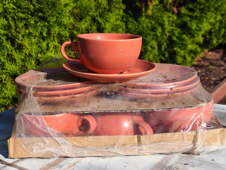 Duo filiżanka + spodek Noweii Porcelit Pruszków PRL Nowe ze zgrzewki !