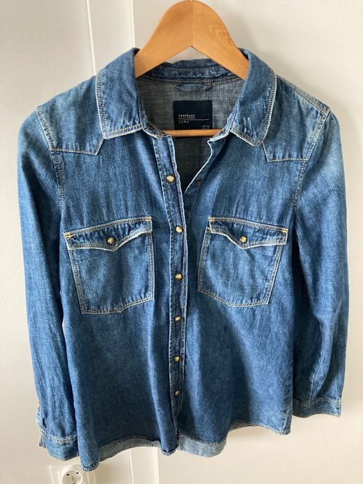 Cienka koszula / kurtka jeansowa, ZARA TRAFALUC, r. XS / S