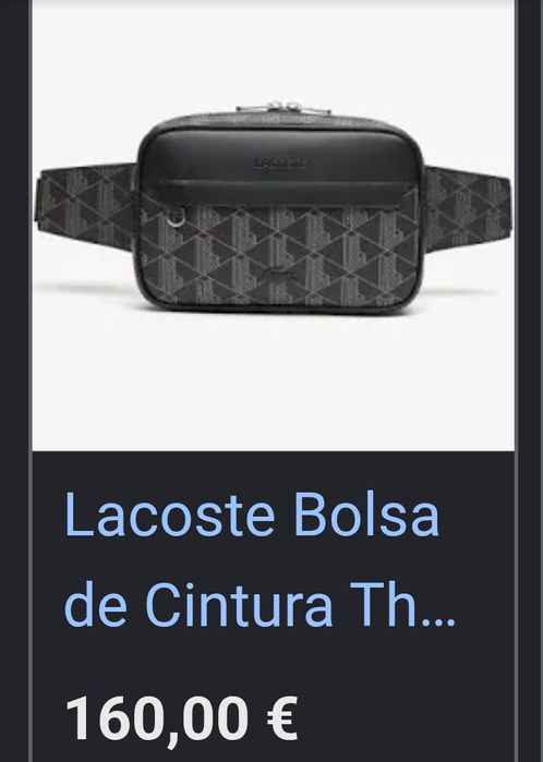Bolsa Lacoste cintura nova