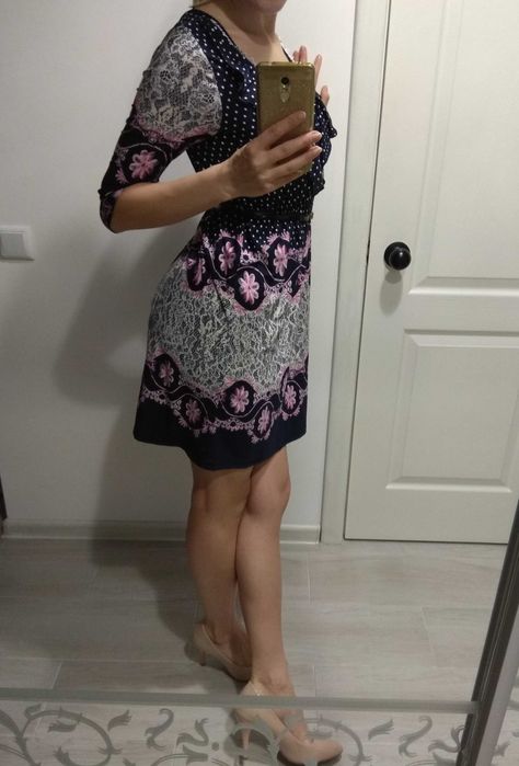 Красивое платье горох