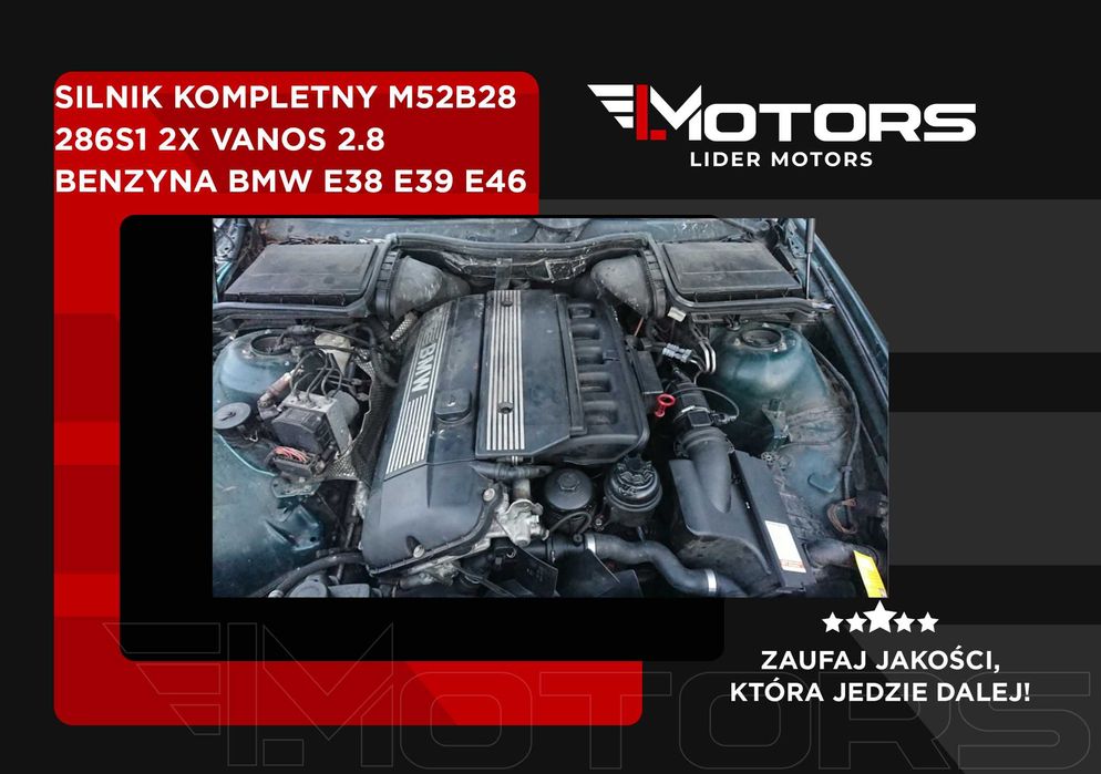 Silnik Kompletny M52B28 286S1 2x VANOS 2.8 BENZYNA BMW E38 E39 E46