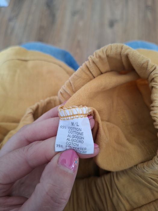 Szorty krótkie spodenki musztardowe + jeansowe  38 M