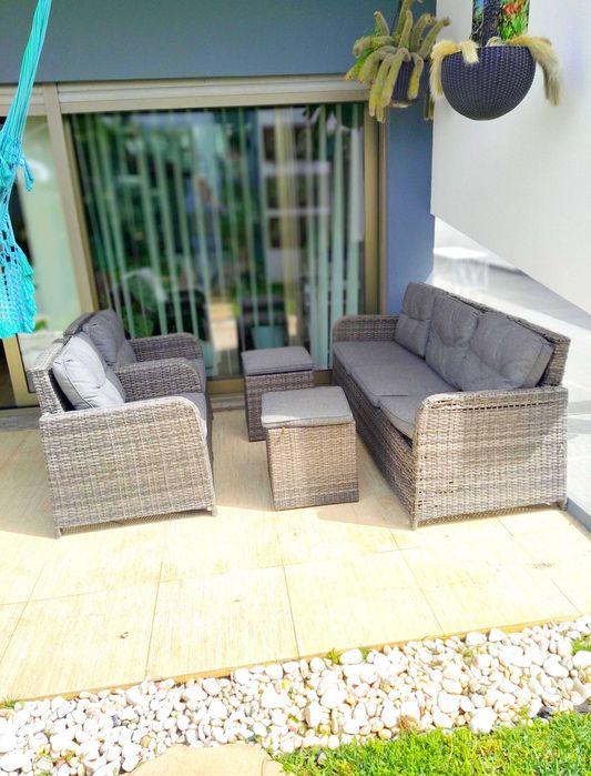 Conjunto 6 pcs ratan jardim