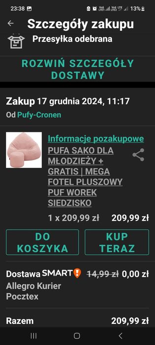 Pufa puf plus podnóżek