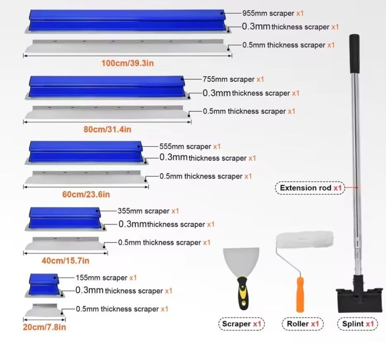 Kit espátulas drywall