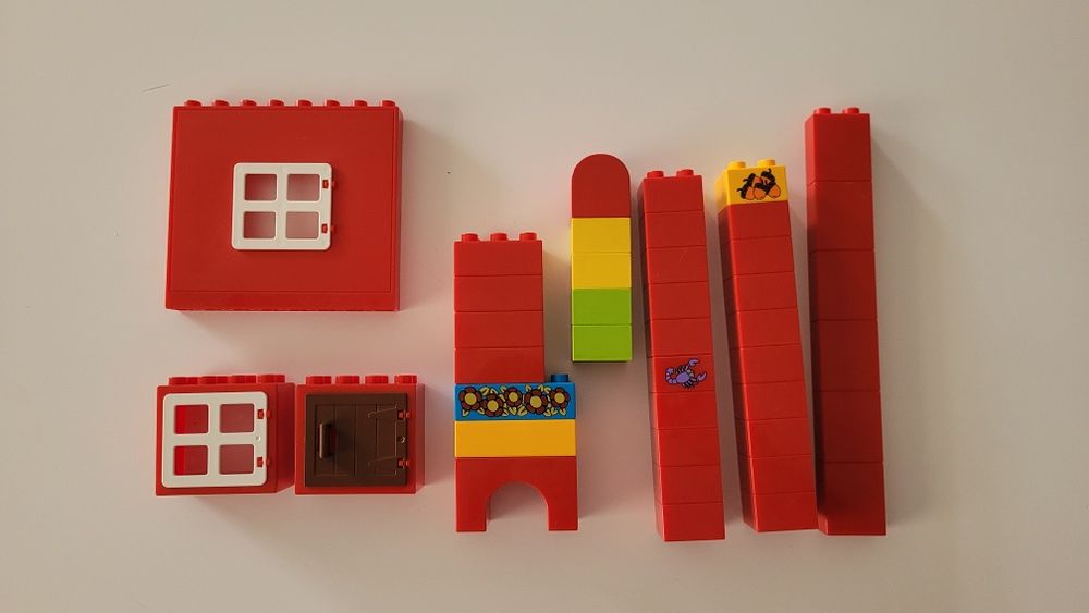 Płytka   ściana okno drzwi do domu pasują do Lego Duplo
