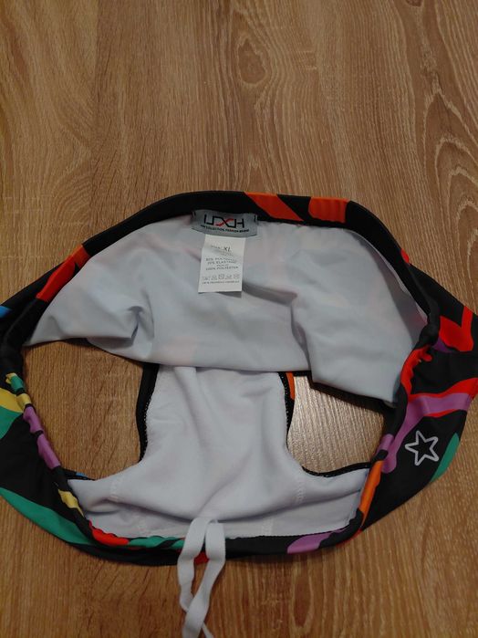 Kąpielówki czarne w serca - nowe, XL