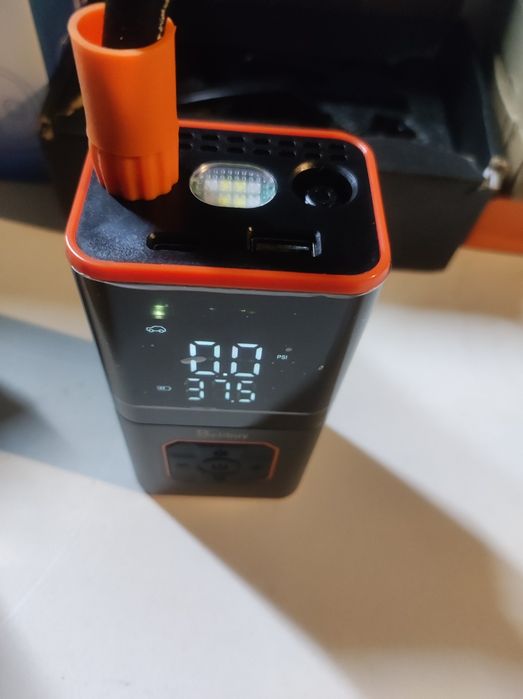 Mini compressor powerbank e lanterna
