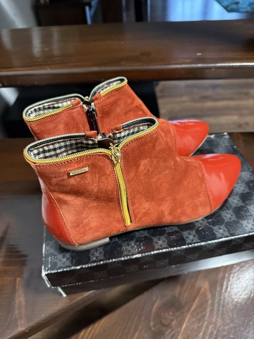 Skórzane Botki firmy Neścior nowe r.40