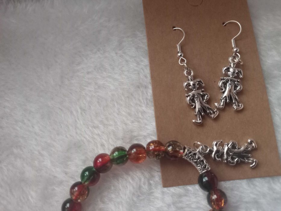 Bransoletka i kolczyki z motywem Stańczyka -komplet