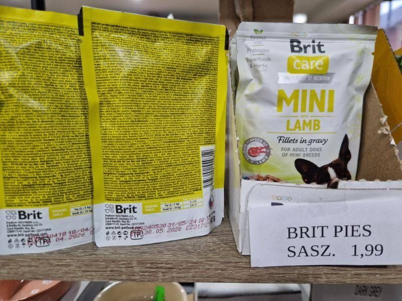 Brit Care Mini 20x 85g, Saszetki Lamb Fillets Gravy Pokarm Karma Pies