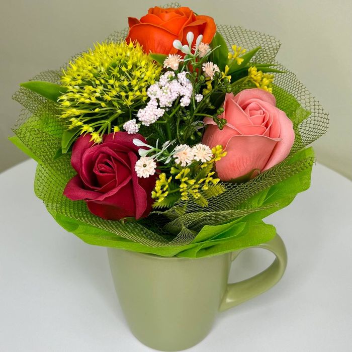 Корпоративные подарки, подарок на 8 марта, букет из мыла