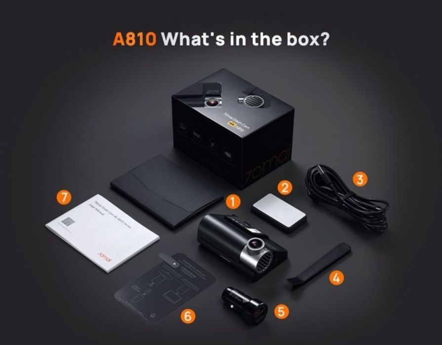 Відеореєстратор Xiaomi 70mai A810 Dash Cam 4K