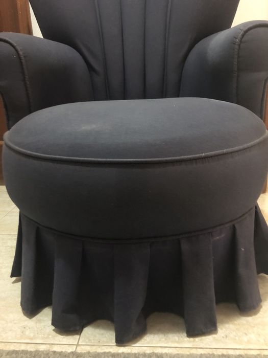 Cadeirão poltrona vintage azul