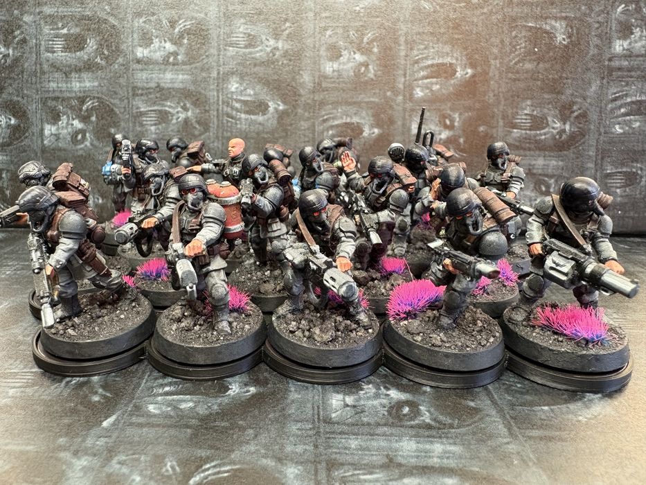 Cadian Shock Troops plus Command Squad