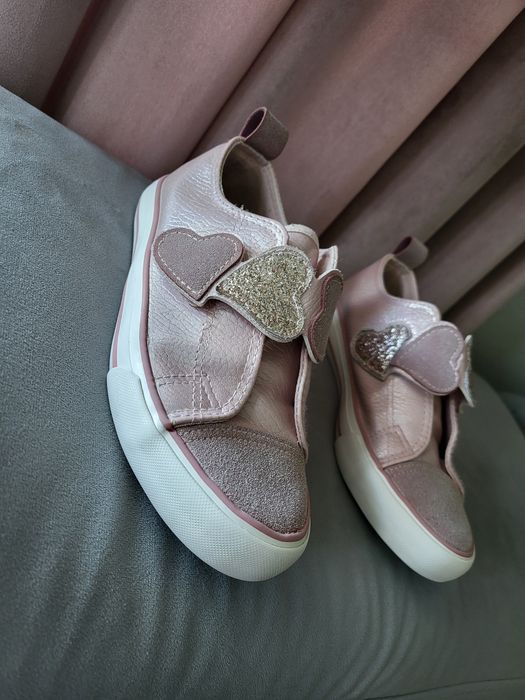 Trampki półbuty jak nowe nelli blu 32 różowe serca rzepy adidasy