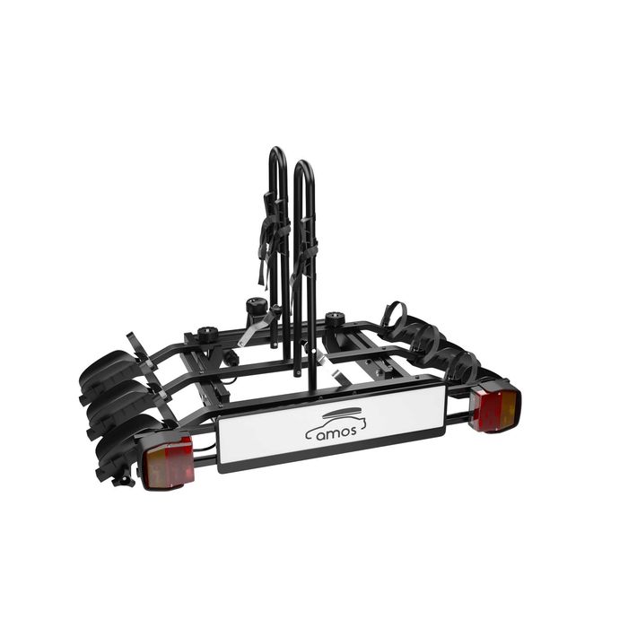 Bagażnik rowerowy platforma na hak Amos Tytan 3 Black uchylany na 3 rowery 75KG 7PIN