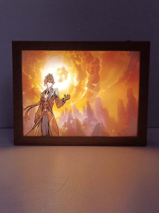 Живі картини зі зміною освітлення по геншину (Genshin Impact) 17*23 см