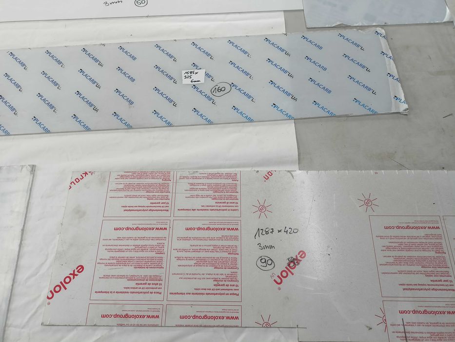 Pleksi Plexi Pleksa nowa 3mm 44x40cm wzmacniana poliwęglan TANIEJ 60%