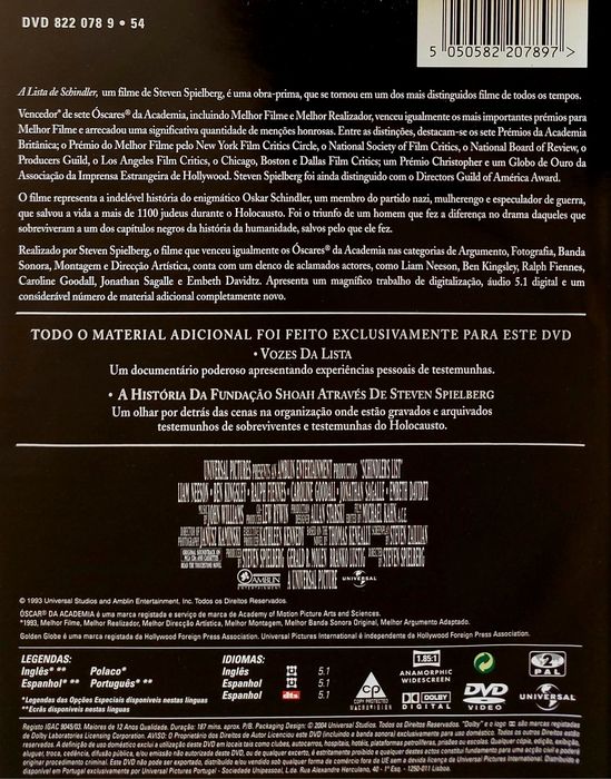 (DVD) A Lista de Schindler - 2 Discos Ed. ESPECIAL