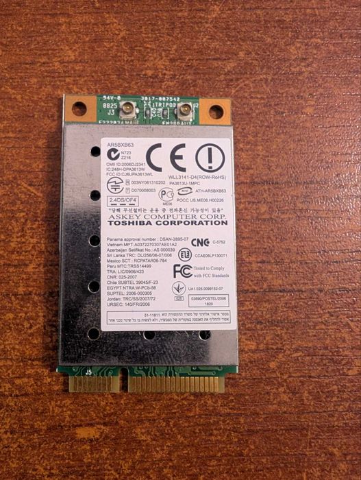 Moduł Wi-Fi Atheros AR5BXB63 Mini PCIe