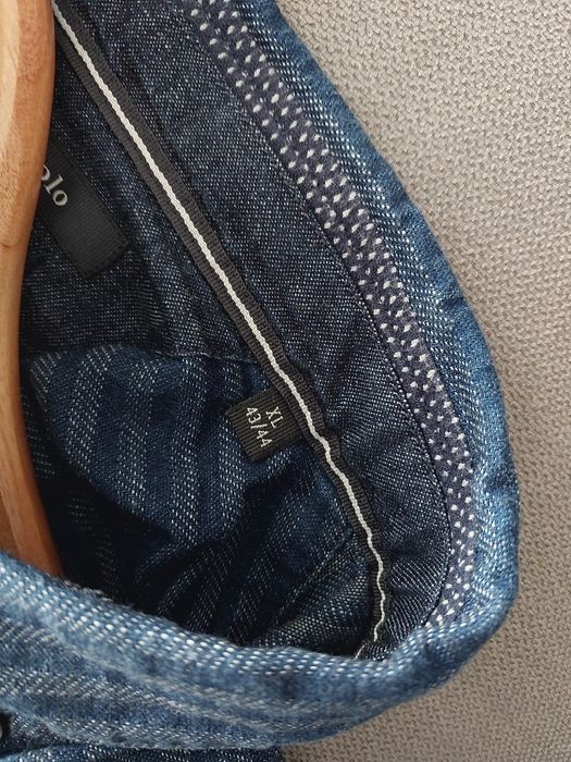 Koszula Marc O'Polo Shaped Fit indigo bawełniana koszula w paski