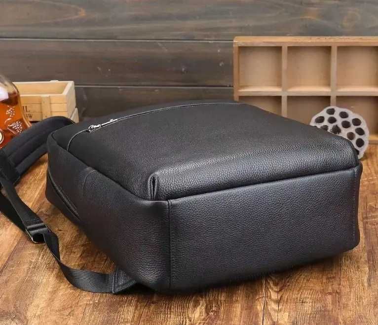 Чоловічий міський рюкзак із натуральної шкіри портфель сумка ранец 2в1