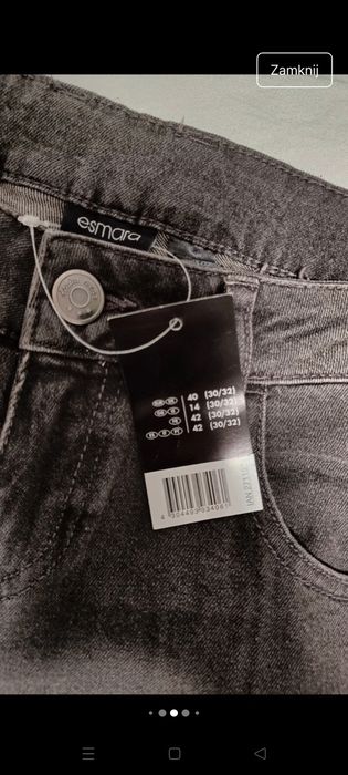 Nowe jeansy stretch 40 Esmara Lidl
