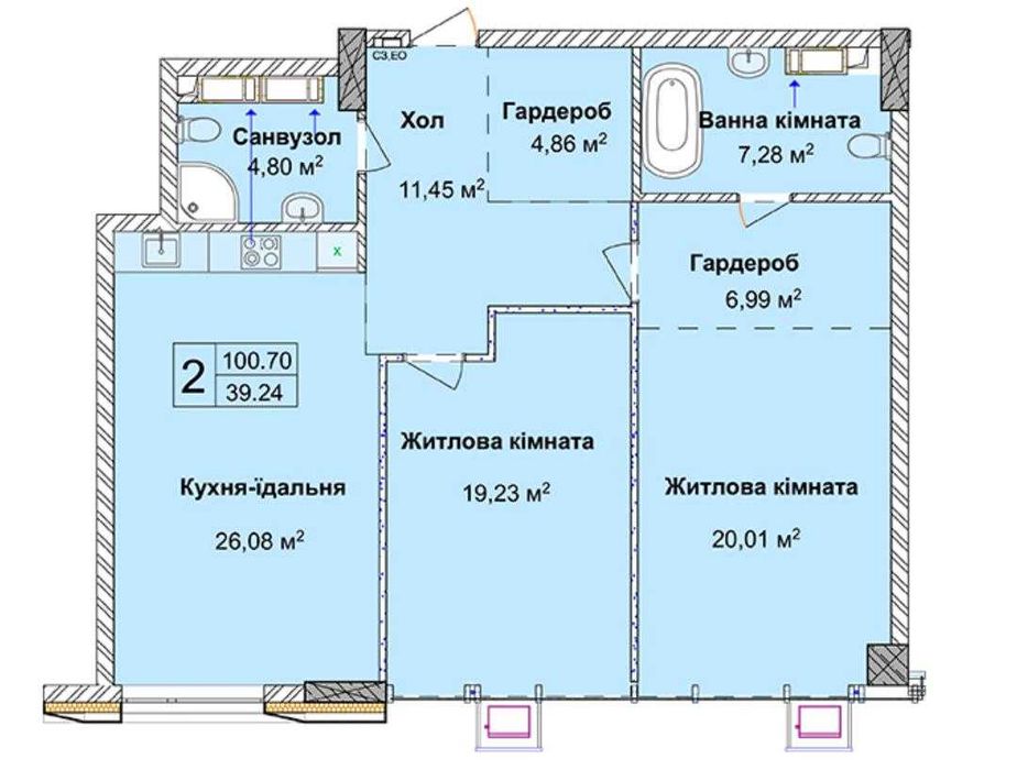 Apartment in Kyiv, Chorna hora, Zvirynets - View 2