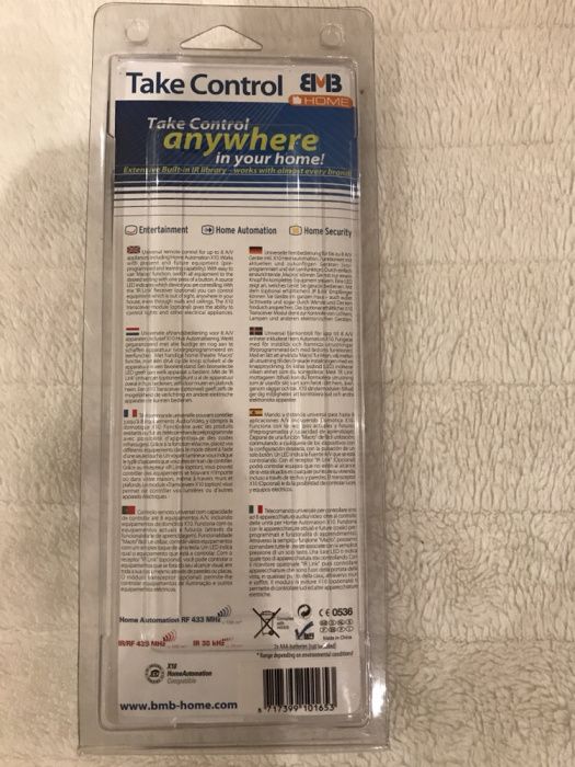 Comando universal até 8 equipamentos incluído domótica X10