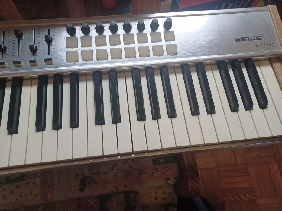 controlador de teclado MIDI USB Worlde P-49 Pro.