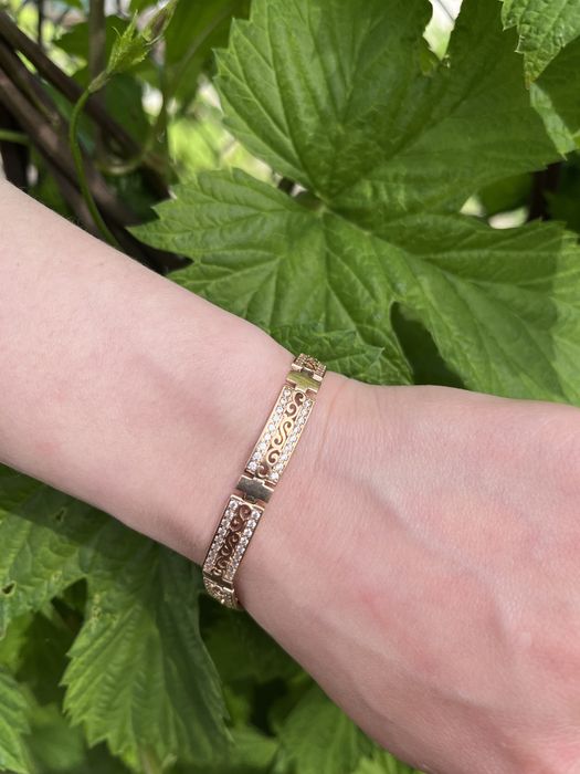 Золотой массивный браслет золото 585