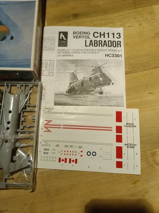 Model helikoptera 1:72 hobby Craft CH 113 labrador