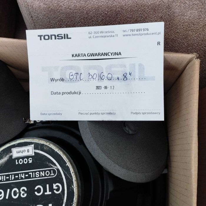 Głośniki Tonsil GDN 30/ 60 Altus 140 lub kosze