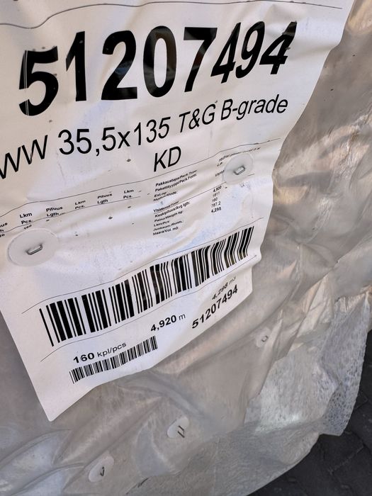 Tania sucha gruba deska pióro wpust 35,5x135 deskowanie dachu, podłoga