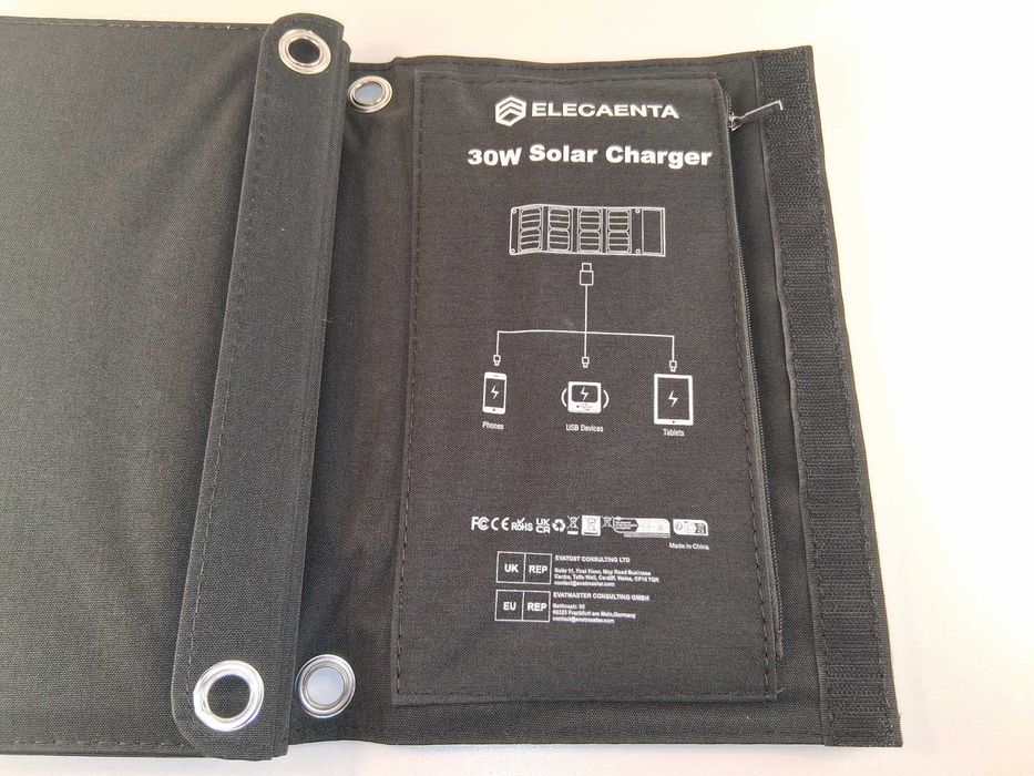 E160 Składana Ładowarka Słoneczna ELECAENTA 30W Panel Solarny USB