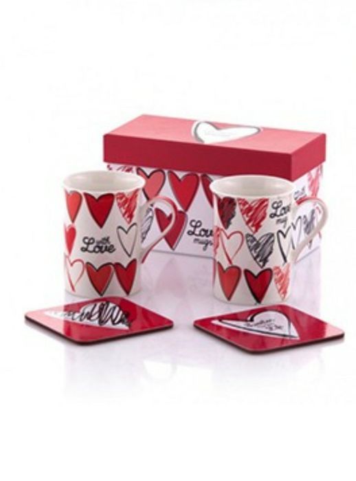 Home&you Komplet Kubków Love, Nowy, z nowoczesnej por