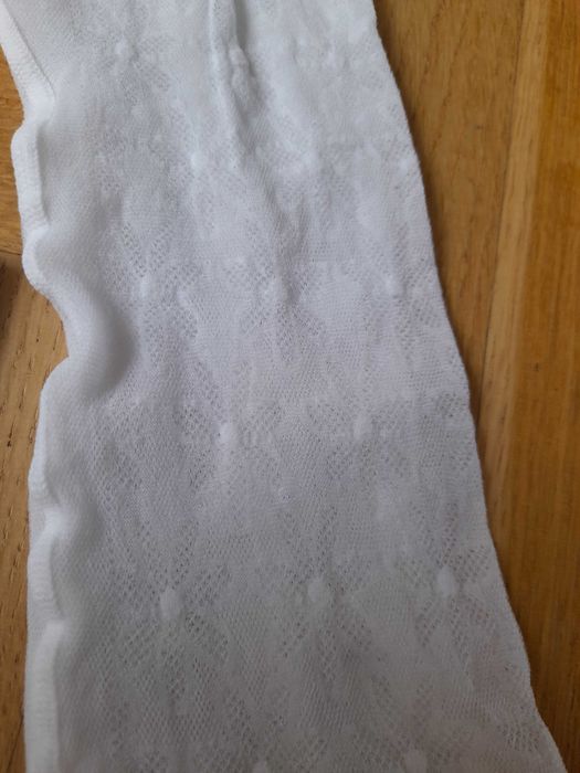 Ажурні білі капронові колготки Conte Fantasy р.140-146