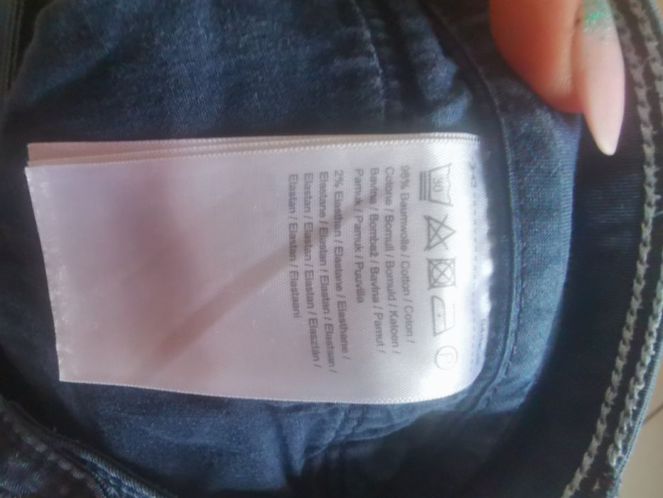 Spodnie 3/4 rybaczki granatowe Cecil plus size duży rozmiar