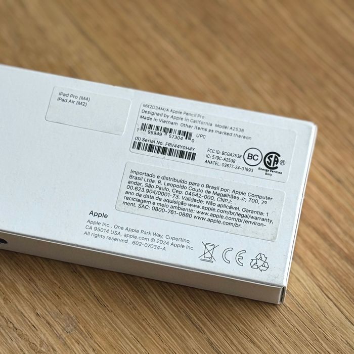 Apple Pencil PRO A2538 Original Стилус для Ipad Pro M4, M5, Air M2